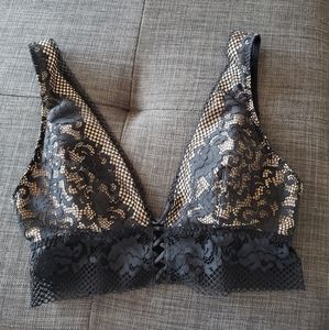 La senza women's size Medium black lace bralette